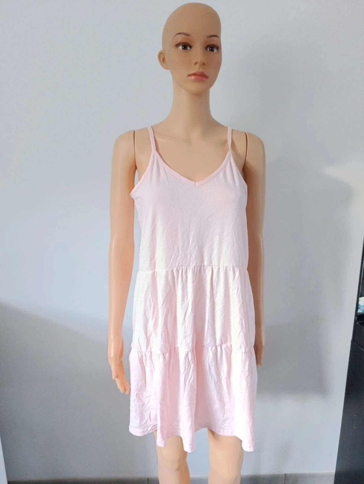 Powder pink Loggin women's dress – Thin straps – Size xl – Bohemian style – photo 3